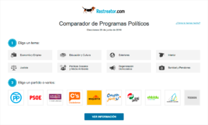 Rastreator.com lanza un comparador de Programas Electorales